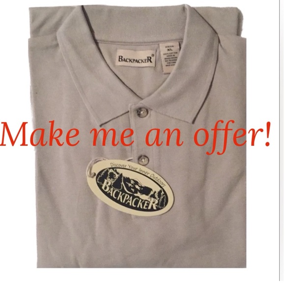 NWT BackpackeR polo shirt size XL 💯 Cotton short sleeved - Picture 2 of 10
